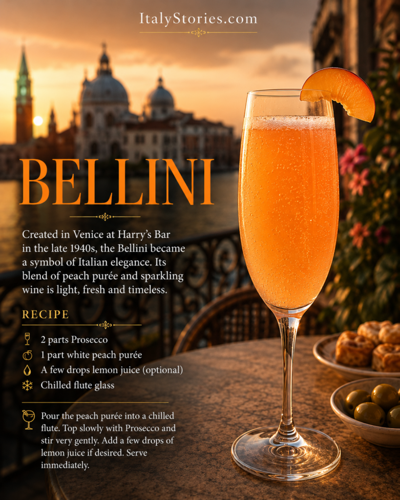 Bellini Italian cocktail recipe