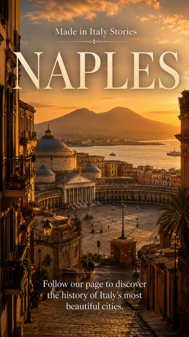 Naples and Mount Vesuvius at sunset