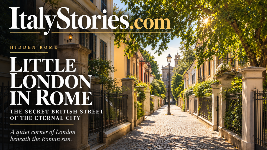 Discover Little London in Rome, a peaceful pedestrian street filled with pastel houses, gardens and British-inspired architecture in the Flaminio district.